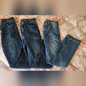 Old Navy Boy's Straight Size 12 Jeans in 2 Dark and 1 Light Blue #177